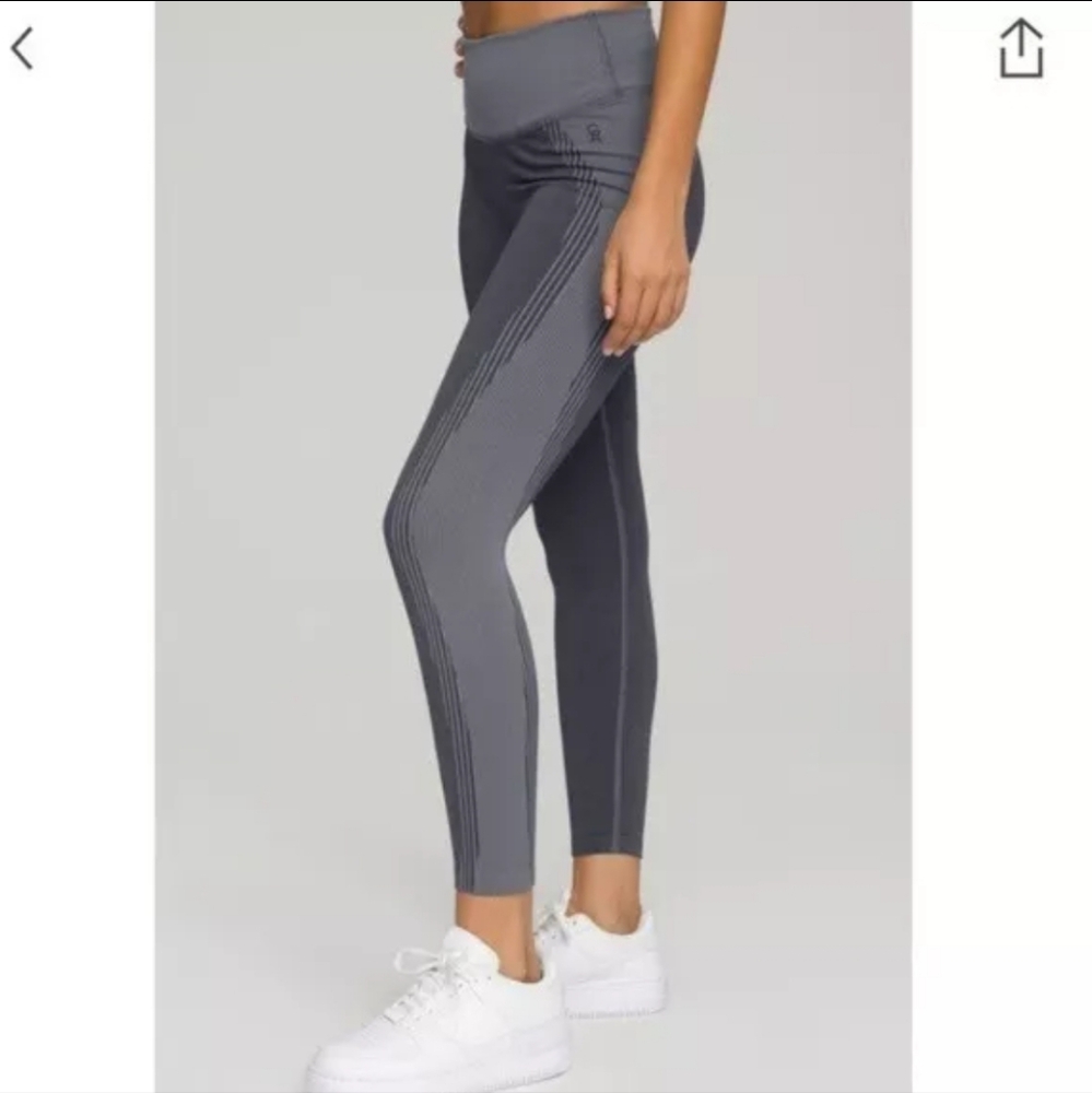 Good American Contour Ribbed Seamless High Rise Colorblock Leggings Size XS/0